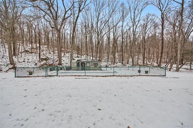 a view of large space with a large trees