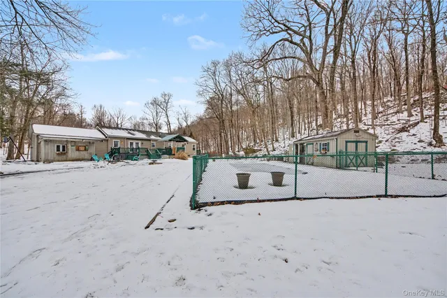 a house with trees in front of it