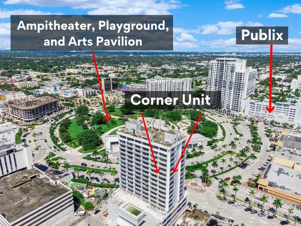 an aerial view of multiple house