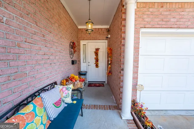 a view of outdoor space with seating area