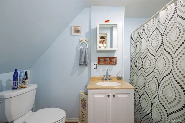 a bathroom with a sink toilet and vanity