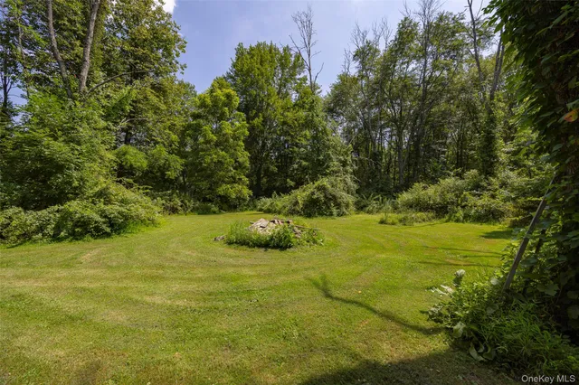 a view of an outdoor space and swimming pool