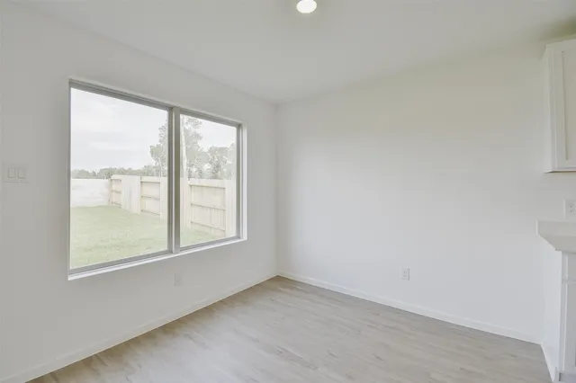 an empty room with a window