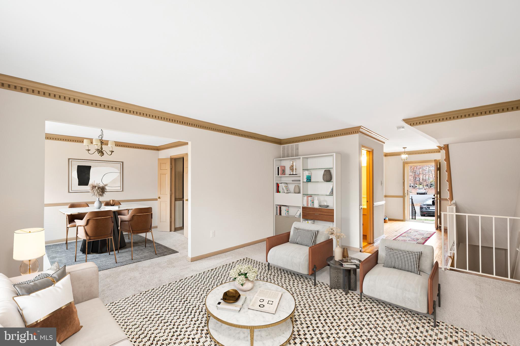 9518 Hunt Square Court Springfield, VA 22153 - Photo 6 of 39 a living room with furniture a rug and a table