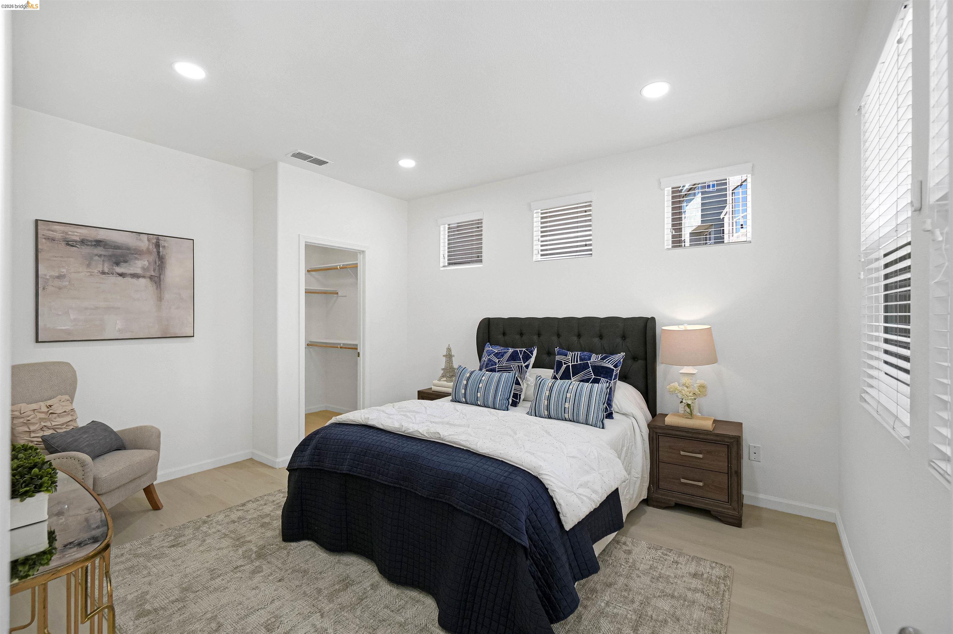 449 Constantine Court San Ramon, CA 94583 - Photo 49 of 63 Bright interior featuring light wood-finish flooring, recessed lighting, and a closet with built-in shelving