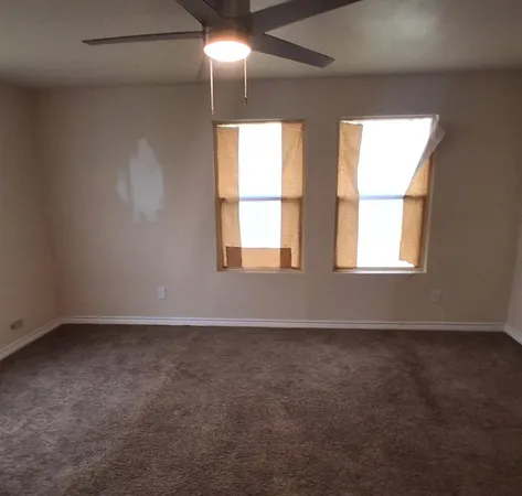 an empty room with a window