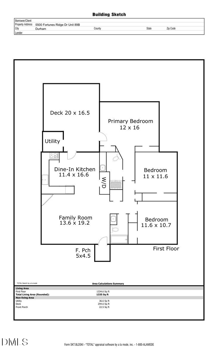 5500 Fortunes Ridge Drive, Unit 89B Durham, NC 27713 - Photo 26 of 27 Floor Plan