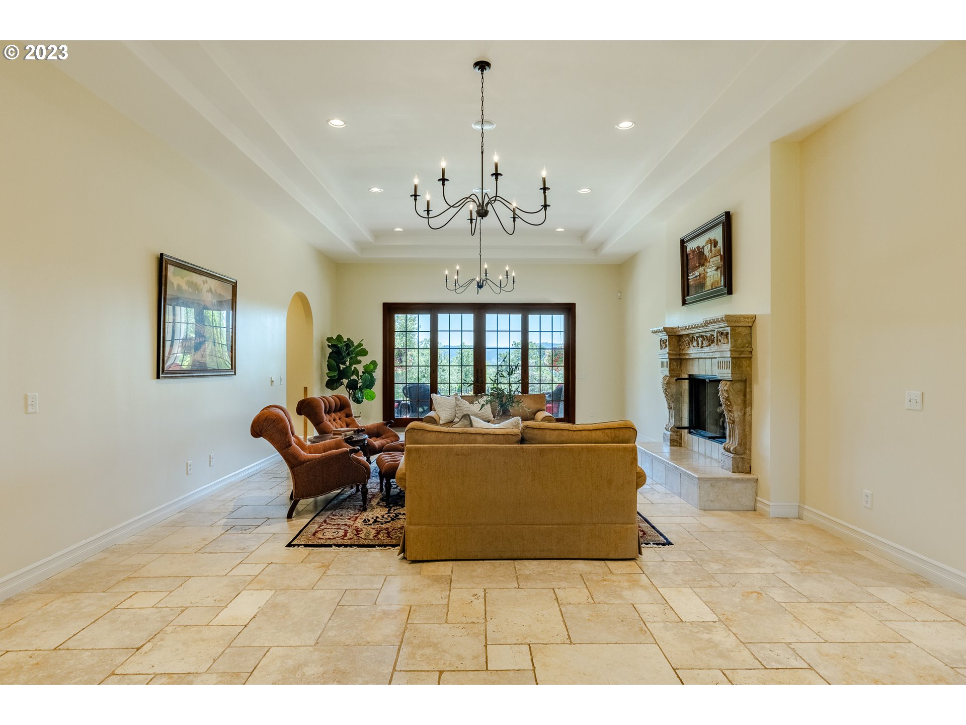 86705 Pine Grove Road Eugene, OR 97402 - Photo 13 of 48 a living room with furniture and a chandelier