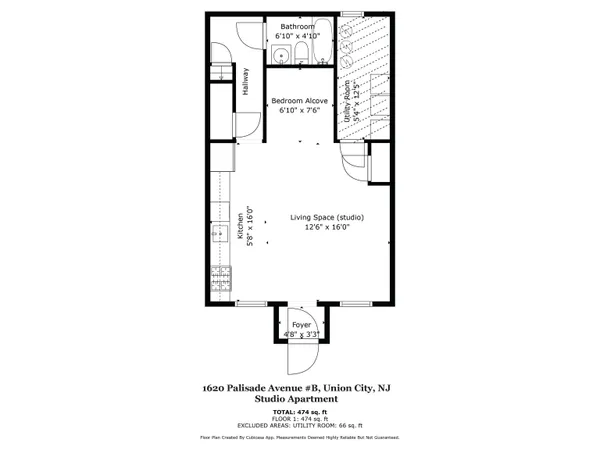 $1,900 | 1620 Palisade Avenue, Unit B, Union City, NJ 07087