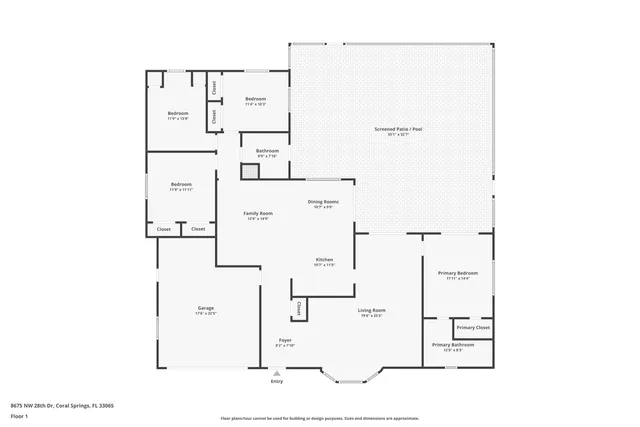 $525,000 | 8675 Northwest 28th Drive, Coral Springs, FL 33065