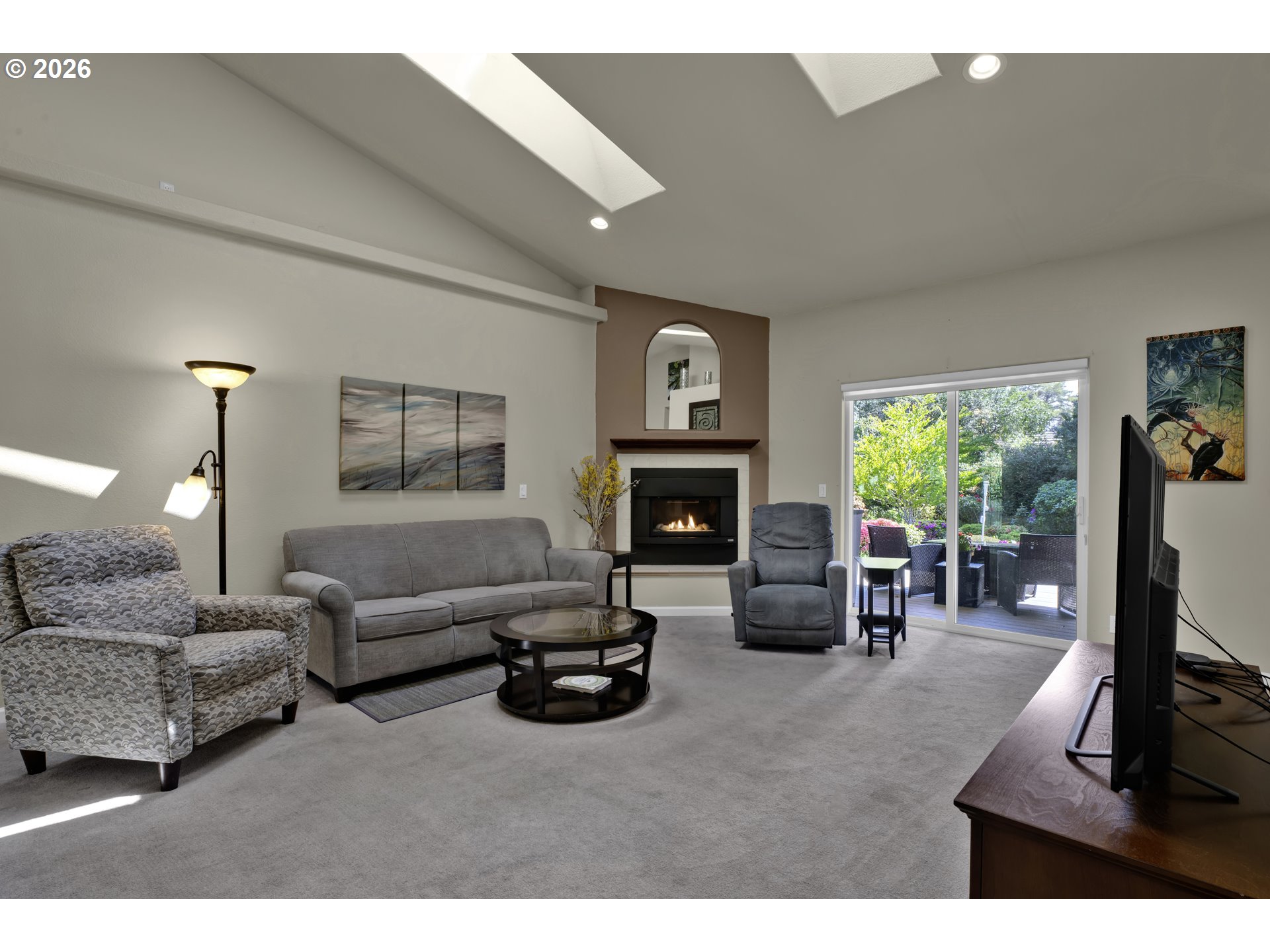 109 Ocean View Court Florence, OR 97439 - Photo 10 of 48 a living room with furniture and a fireplace