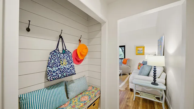 a room with furniture and a window