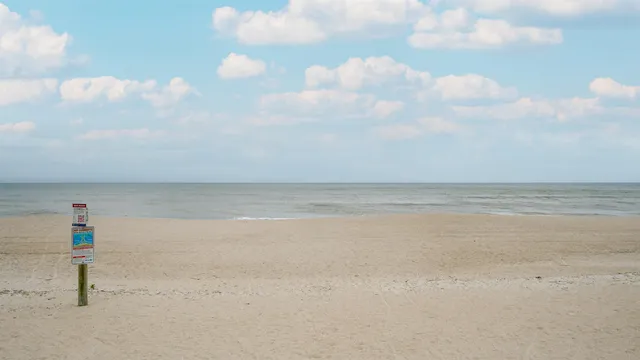 a view of beach and city