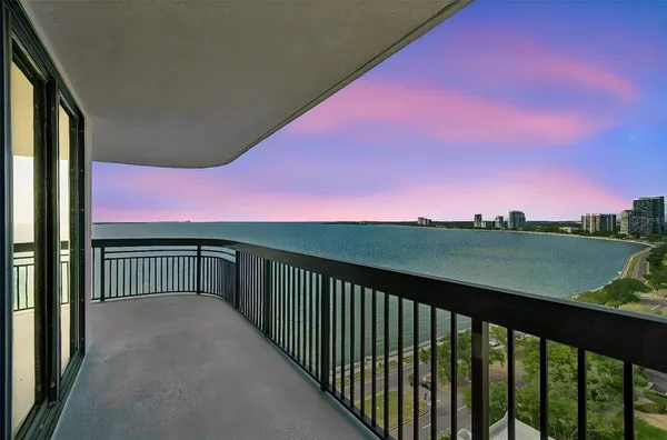 a view of a balcony