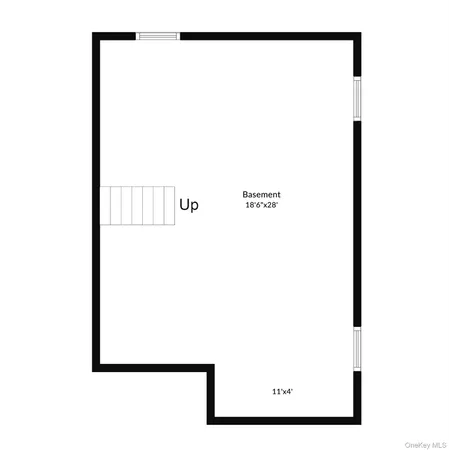 a picture of a room with a white wall and a picture