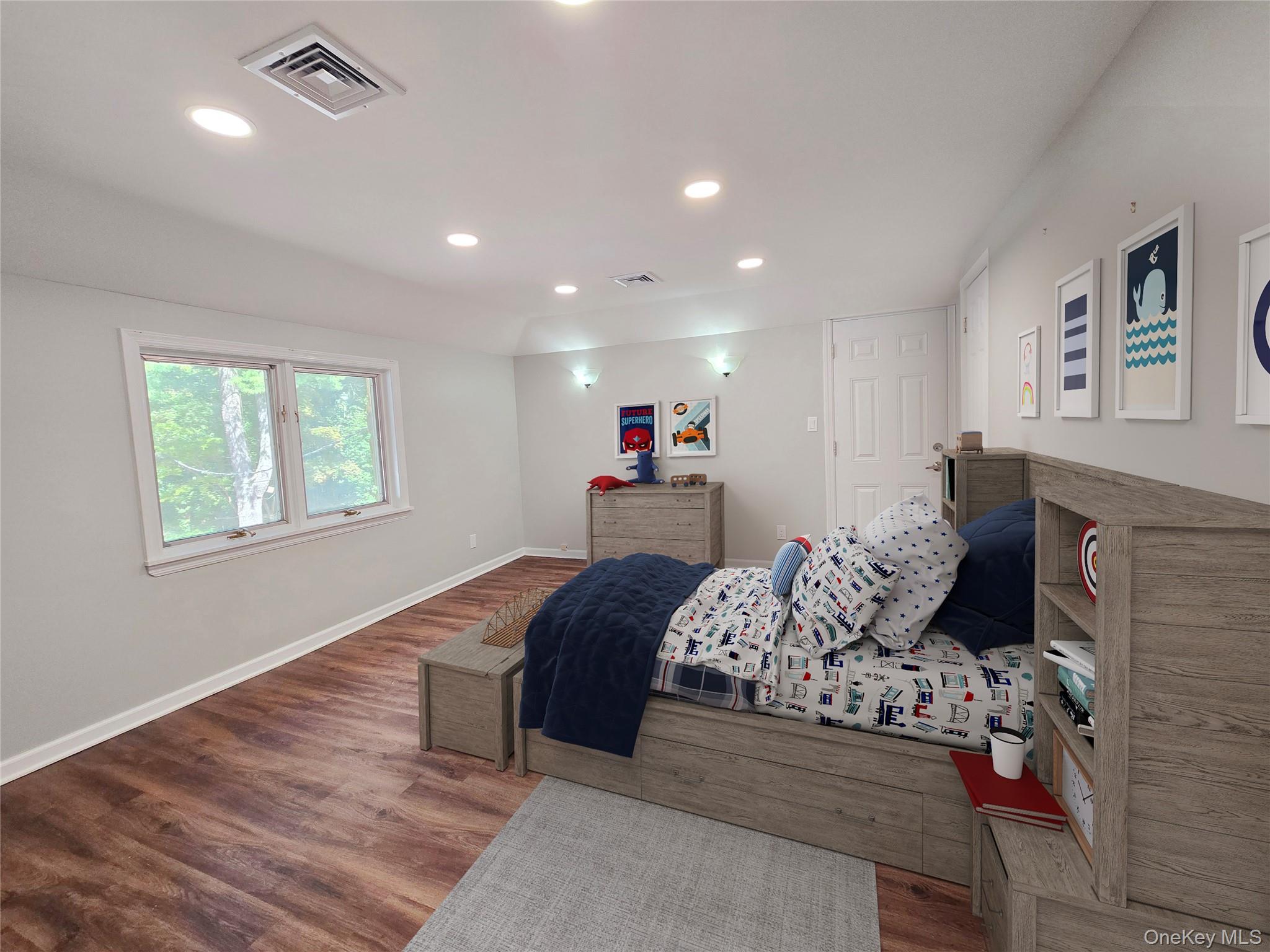 32 Valley Road Old Westbury, NY 11568 - Photo 29 of 45 Bedroom with wood finished floors and recessed lighting