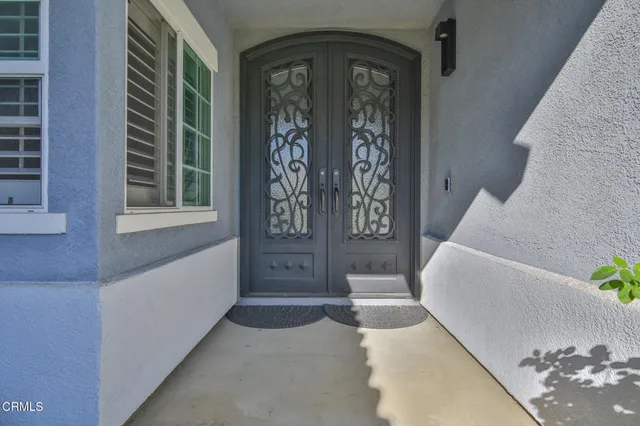 a view of front door with couch