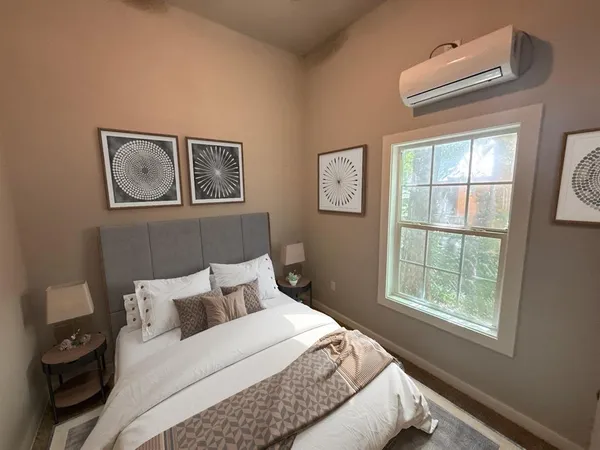 an empty room with a window