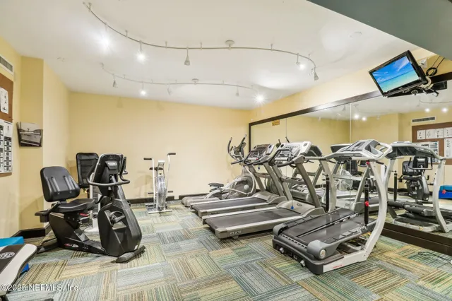 a view of a patio with swimming pool