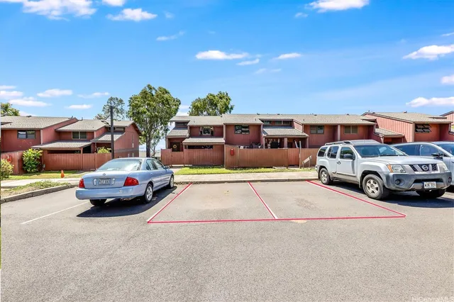 a car parked in front of a building