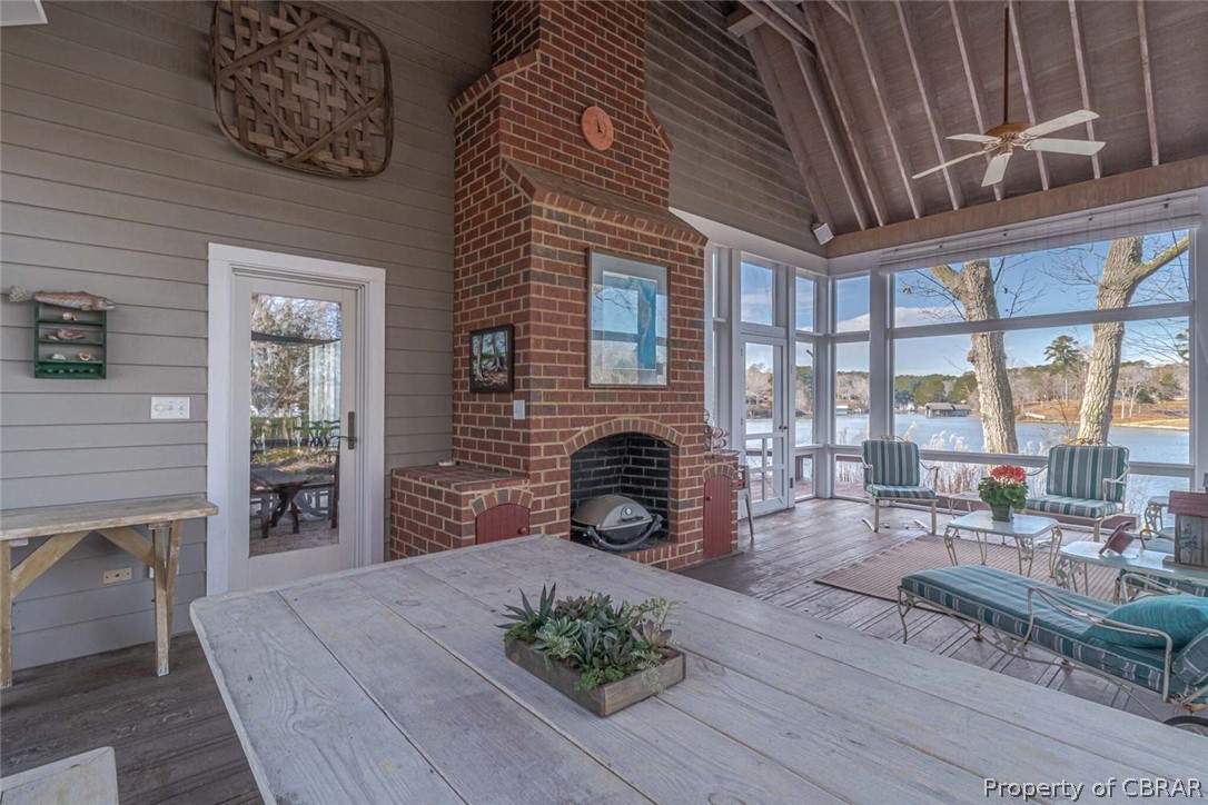 1028 Blueberry Point Road White Stone, VA 22578 - Photo 18 of 49 Wood Burning Fireplace & vaulted 25' ceiling!