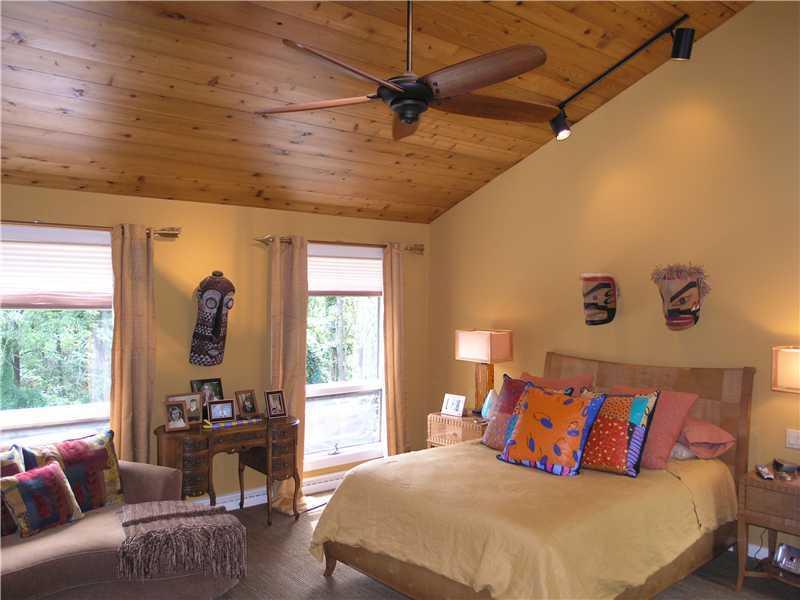 129 Riding Trail Lane Fox Chapel, PA 15215 - Photo 15 of 25 Master Bedroom. The Master bedroom is highlighted by a planked and vaulted ceiling and accent lighting.
