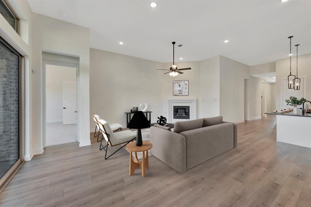 2901 Long Trail Mansfield, TX 76063 - Photo 5 of 28 a living room with furniture and a chandelier
