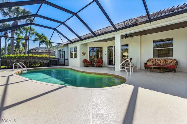 a view of a backyard with a patio