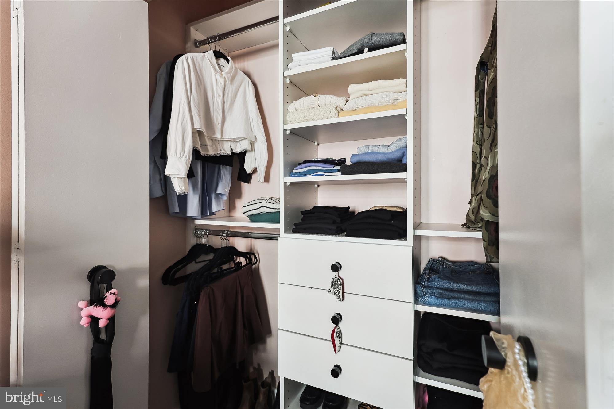 1150 K Street Northwest, Unit 706 Washington, DC 20005 - Photo 18 of 34 a view of walk in closet with clothes and shoes