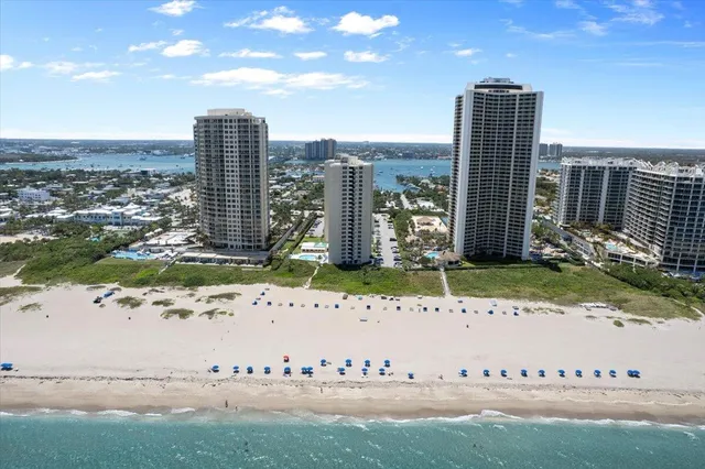 a view of a city with tall buildings
