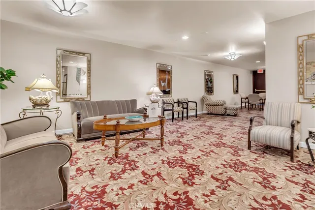 a living room with furniture and a couch