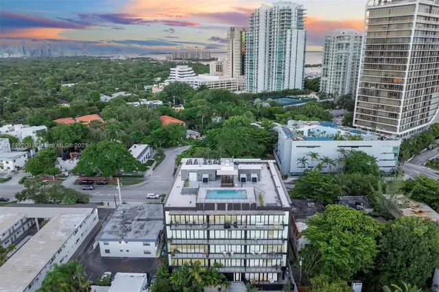 a view of a city that has tall buildings