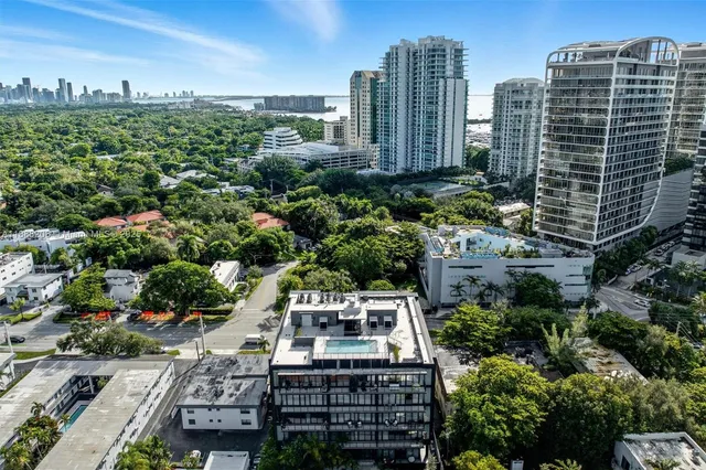 a view of a city with tall buildings