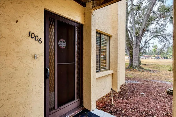 front view of a house with a door