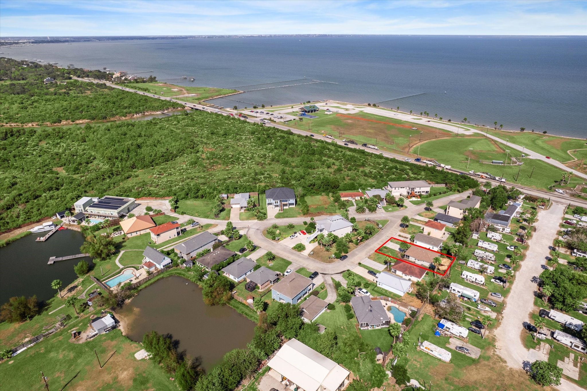 282 Debbie Lane San Leon, TX 77539 - Photo 29 of 29 a picture of city view with lake view