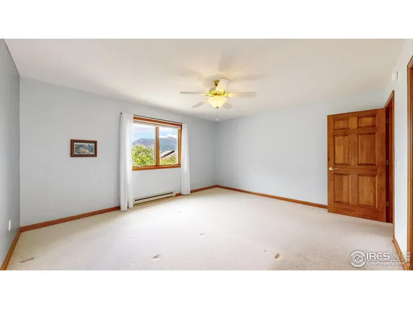 a open hall with a cabinet