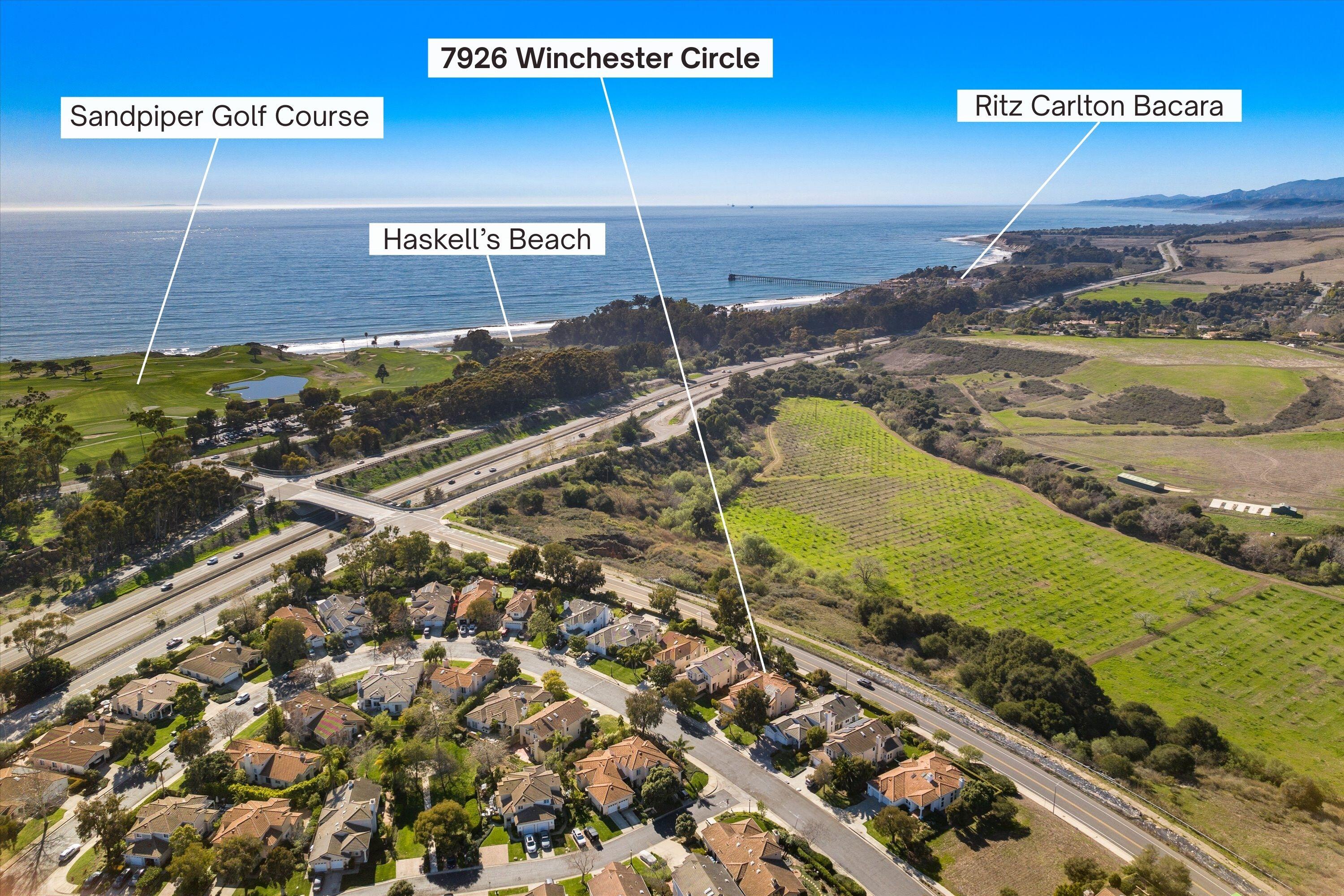 7926 Winchester Circle Goleta, CA 93117 - Photo 55 of 56 Aerial with markers