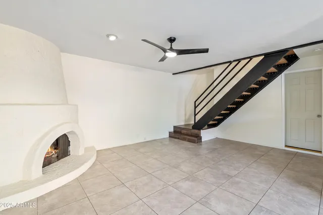 a view of hallway with stairs