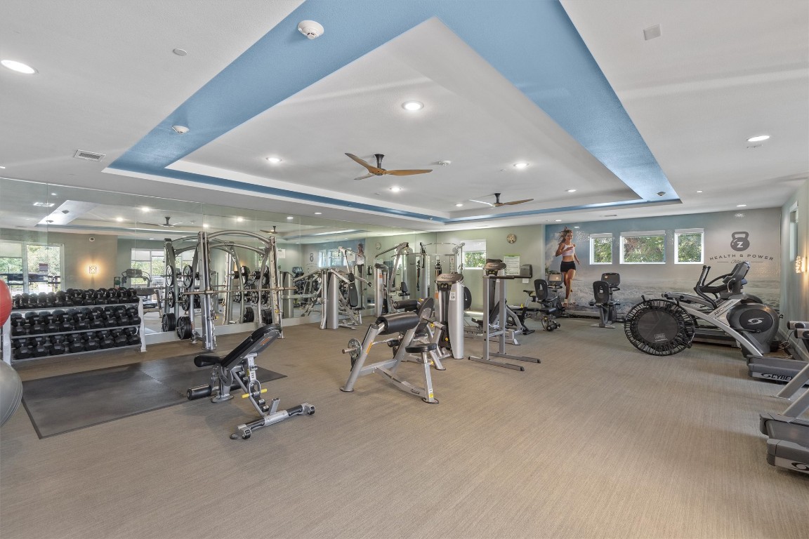 1900 Barton Springs Road, Unit 4037 Austin, TX 78704 - Photo 23 of 34 a view of a room with gym equipment