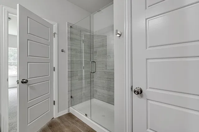 an empty room with a window