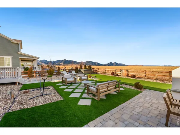 a view of an outdoor space and seating area