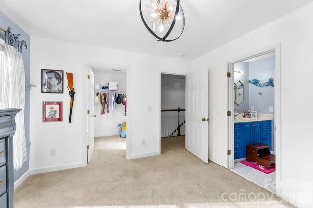 a view of a room with shelves