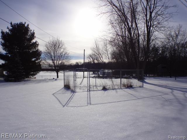 11910 Newman Road Brighton, MI 48114 - Photo 22 of 24 Rear Yard w/ Dog kennel