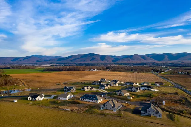 a view of a lake with a mountain