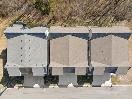 a front view of a building with street view