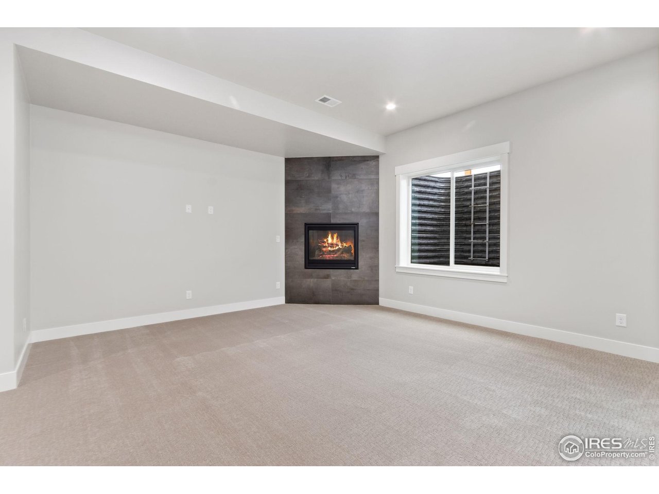 6325 Sanctuary Drive Windsor, CO 80550 - Photo 26 of 42 an empty room with a fireplace and windows