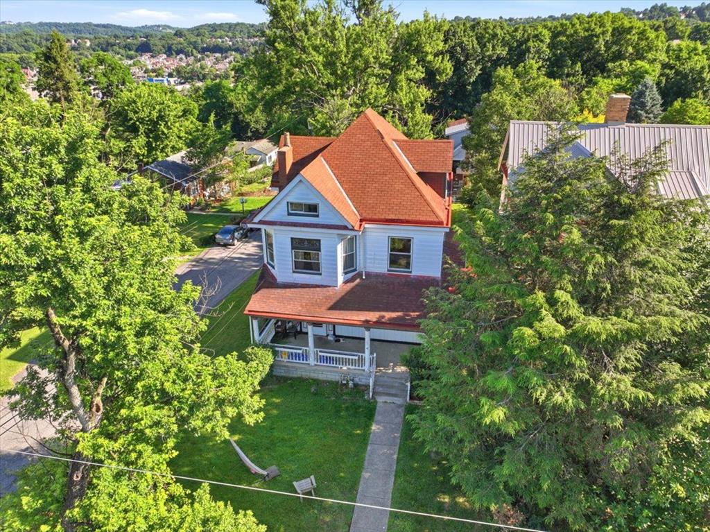 15 Division Street Pittsburgh, PA 15205 - Photo 40 of 44 an aerial view of a house with yard porch and furniture