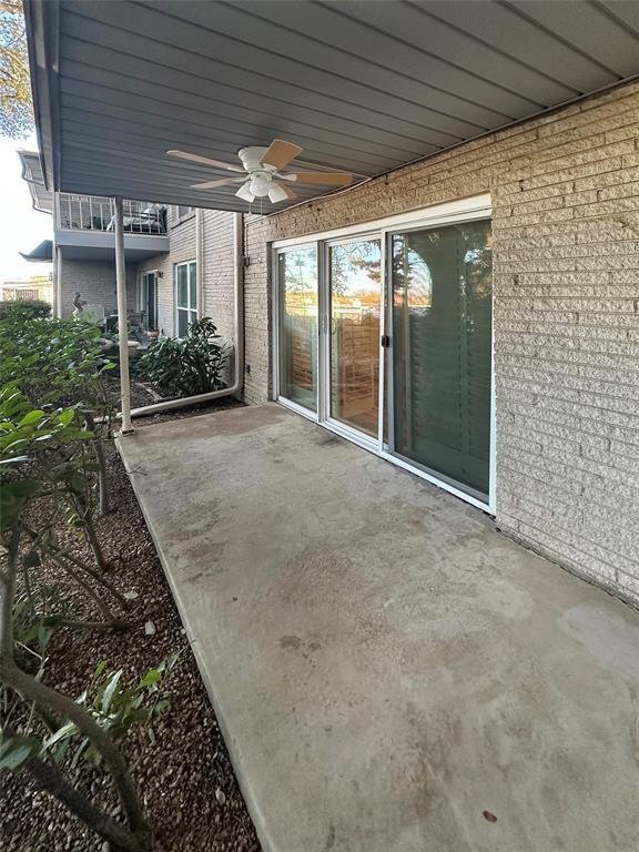 2301 Ridgmar Plaza, Unit 5 Fort Worth, TX 76116 - Photo 18 of 20 View of patio / terrace featuring ceiling fan