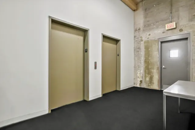 a view of empty room with closet