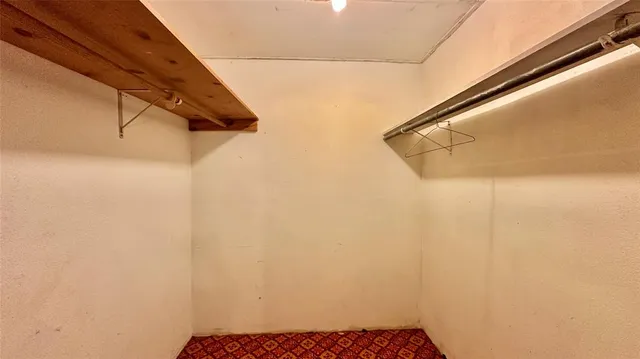 a view of small space with empty racks